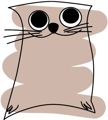 乙烯基地毯动物棕色画猫 - TenStickers
