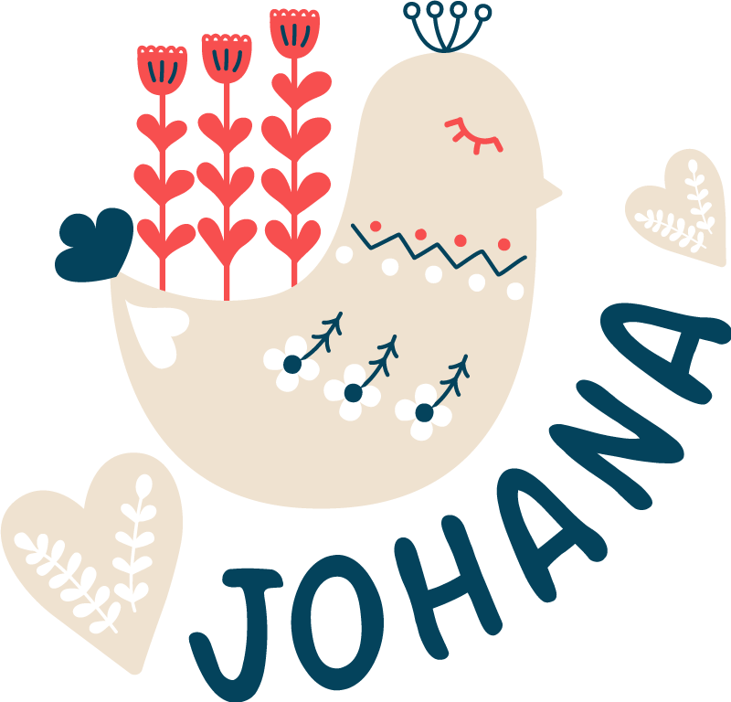 乙烯基地毯动物北欧雪鸟个性化设计 - TenStickers