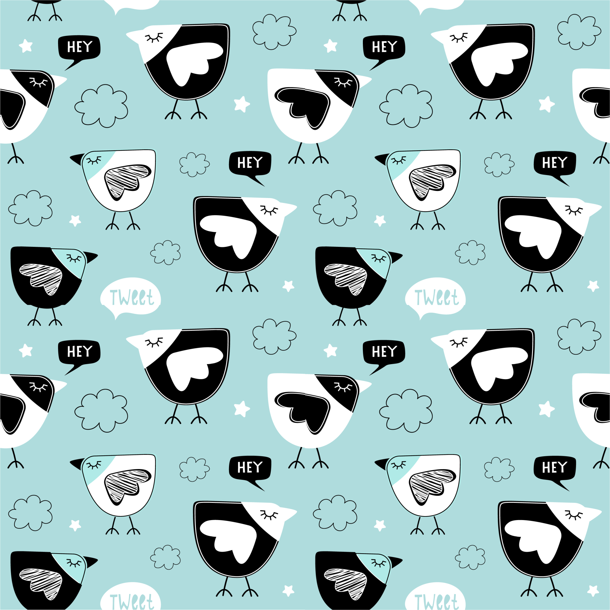 乙烯基地毯动物黑色鸡图案 - TenStickers