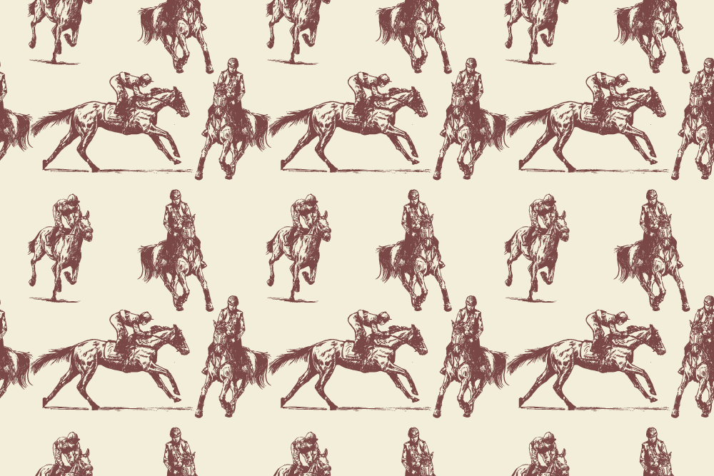 乙烯基地毯动物米色与棕色马图案 - TenStickers