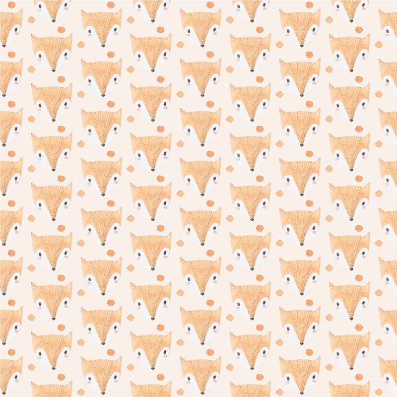 乙烯基地毯动物小狐狸图案 - TenStickers