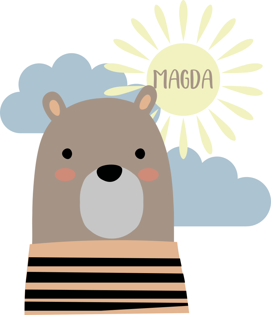 乙烯基地毯动物可定制棕熊 - TenStickers