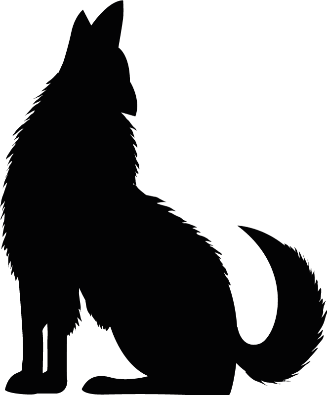 乙烯基地毯动物坐姿犬影像 - TenStickers