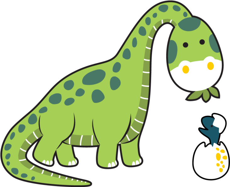 乙烯基地毯动物可爱恐龙幼崽 - TenStickers