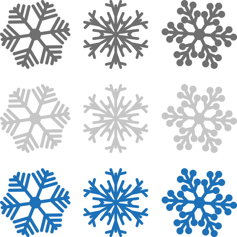 乙烯基地毯圣诞灰蓝色雪花 - TenStickers
