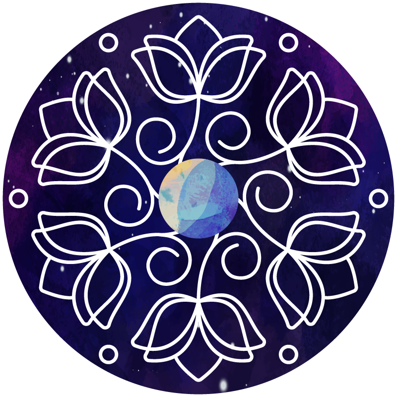 乙烯基花草地毯莲花图案设计 - TenStickers