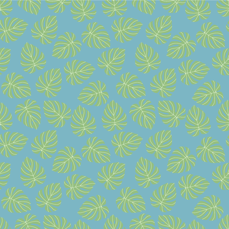 乙烯基花草地毯夏季绿叶设计 - TenStickers