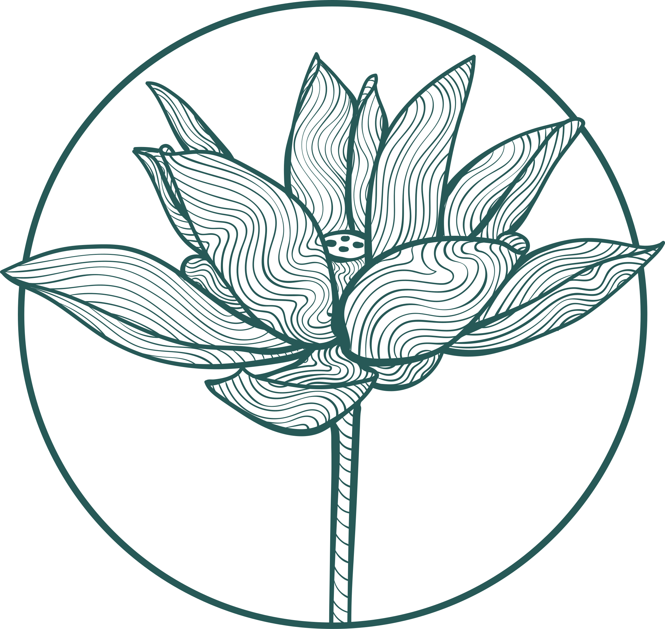 乙烯基花草地毯莲花盛开插图 - TenStickers