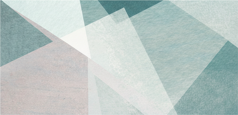 乙烯基地毯几何青色柔和几何叠加 - TenStickers