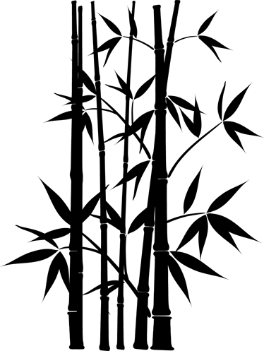 乙烯基地毯浴室粘贴装饰竹子植物 - TenStickers
