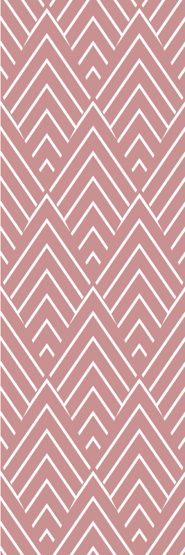 乙烯基地毯几何红色平行四边形和六边形在白色背景上 - TenStickers