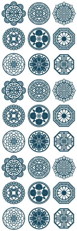 乙烯基地毯几何韩式图形 - TenStickers