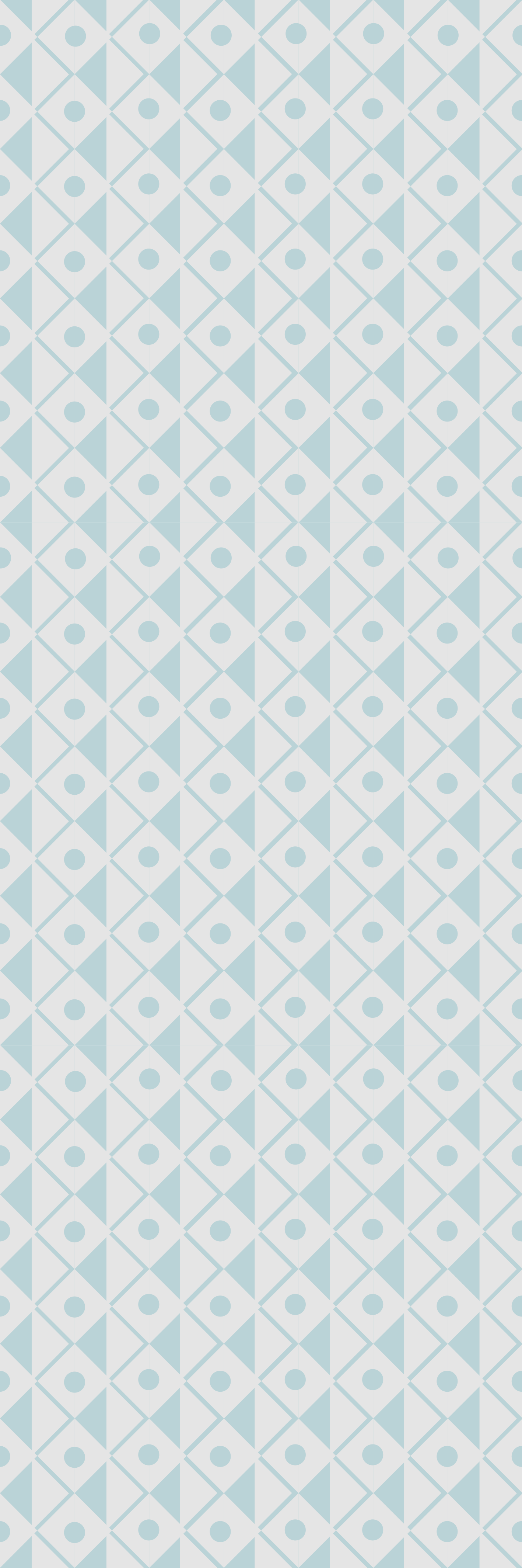 乙烯基地毯几何蓝白菱形设计 - TenStickers