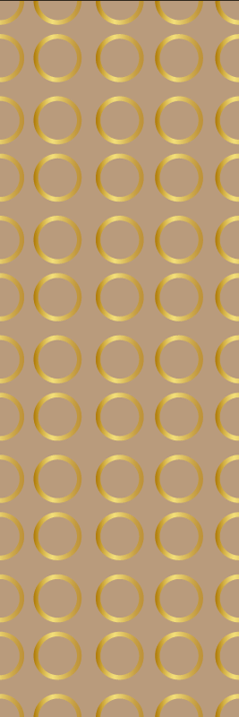 乙烯基地毯几何金色圆形几何图案 - TenStickers