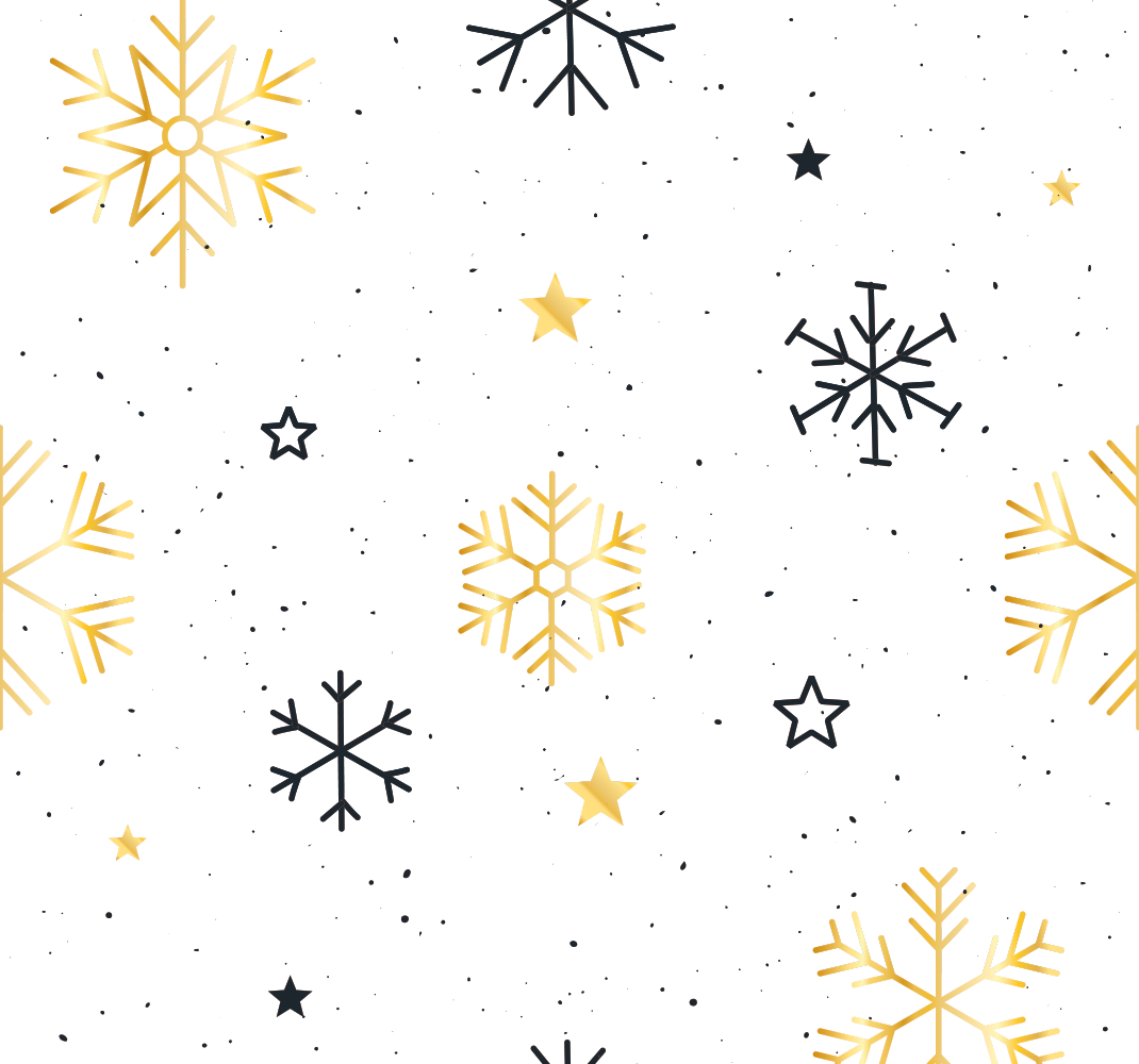 乙烯基地毯圣诞黑金色雪花 - TenStickers