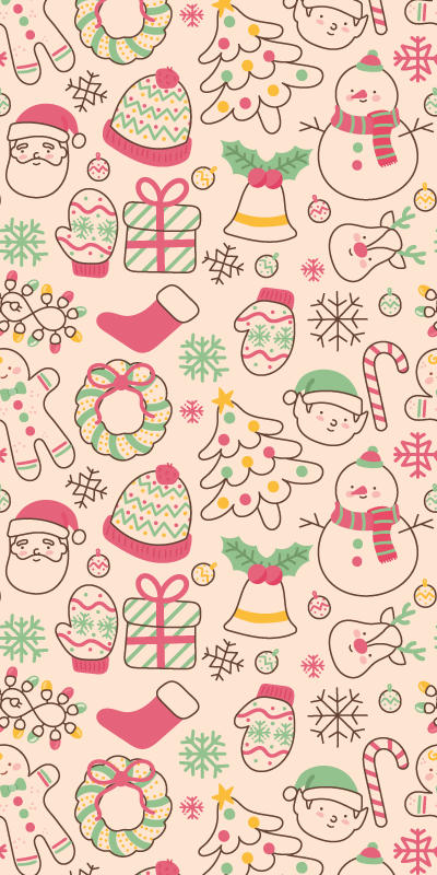 乙烯基地毯圣诞灯饰 - TenStickers