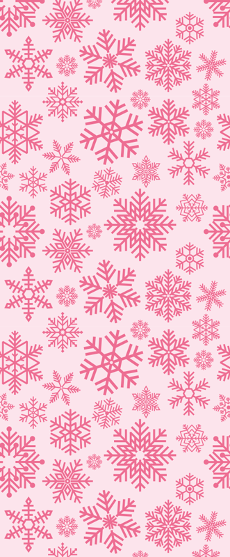乙烯基地毯圣诞粉色雪花设计 - TenStickers