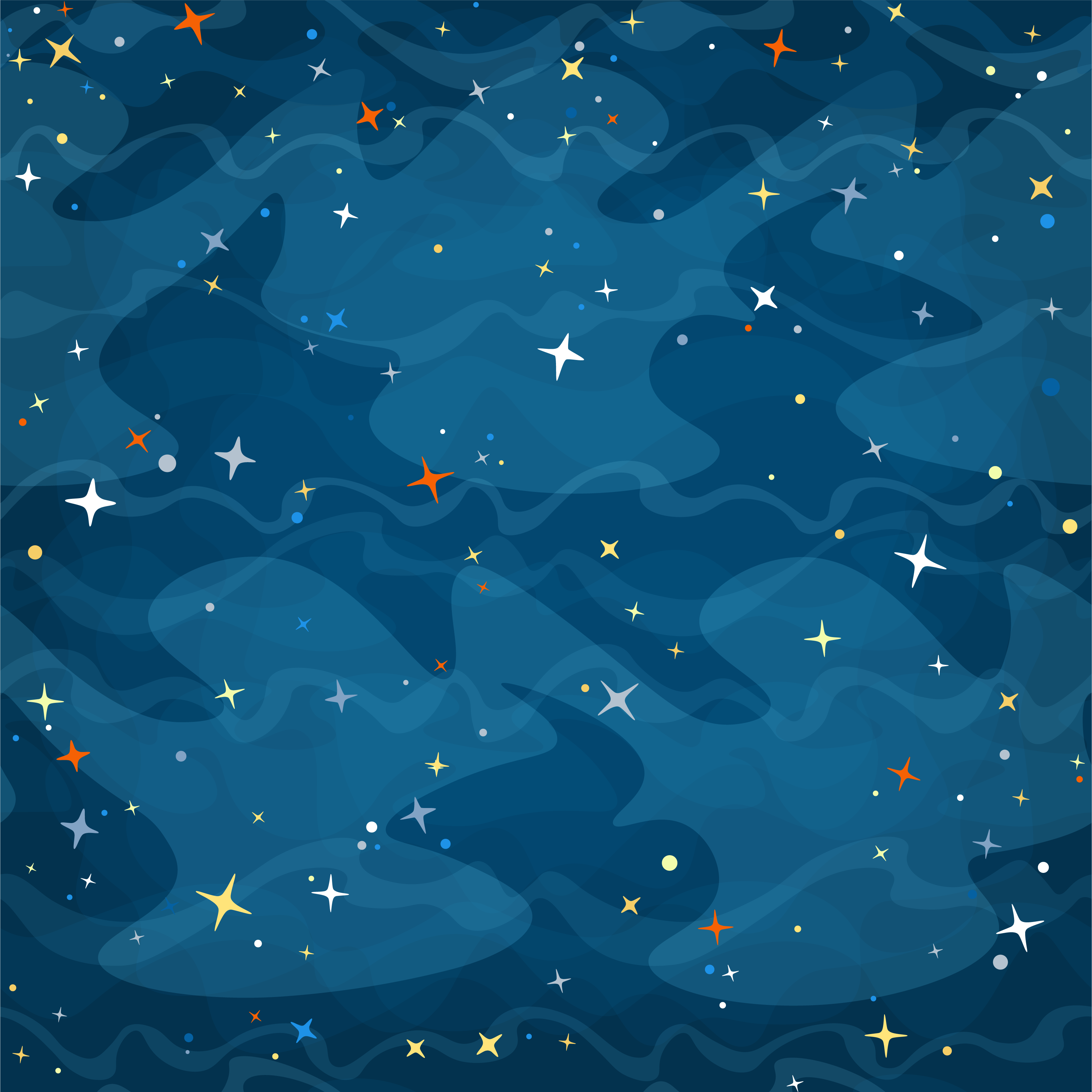 卧室乙烯基地毯星空迷彩设计 - TenStickers