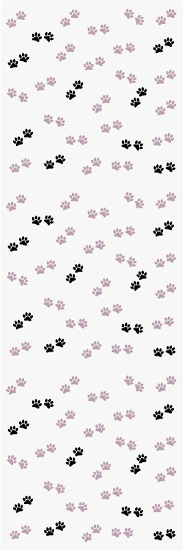 卧室乙烯基地毯猫爪印设计 - TenStickers