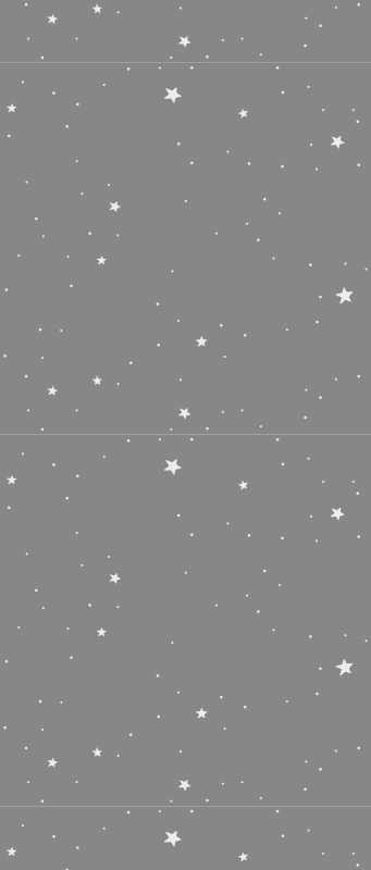 卧室乙烯基地毯 白色星星在灰色背景上 - TenStickers