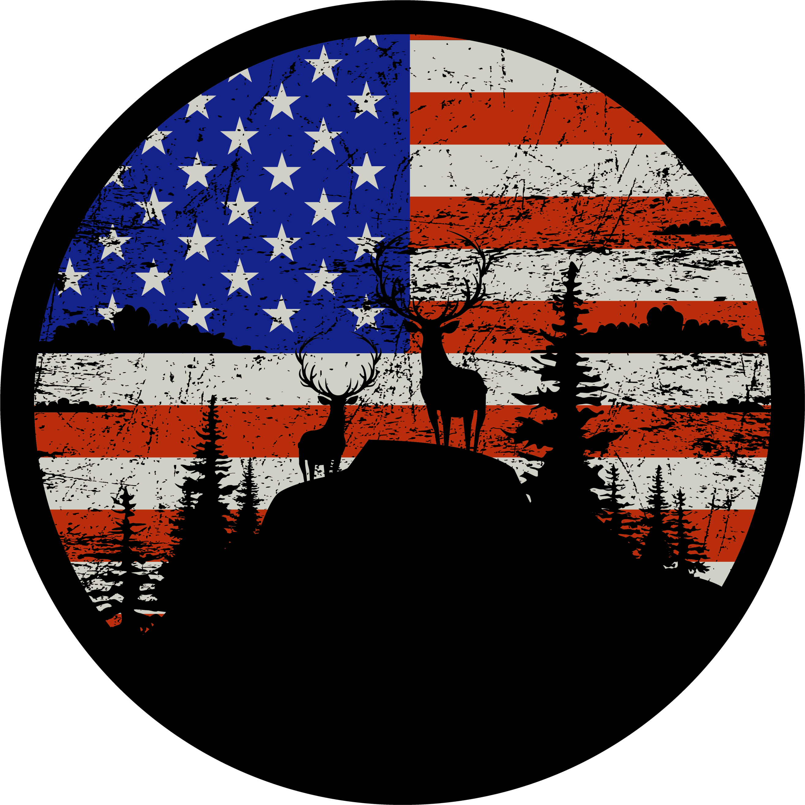 乙烯基地毯特性与美国国旗山脉轮廓 - TenStickers