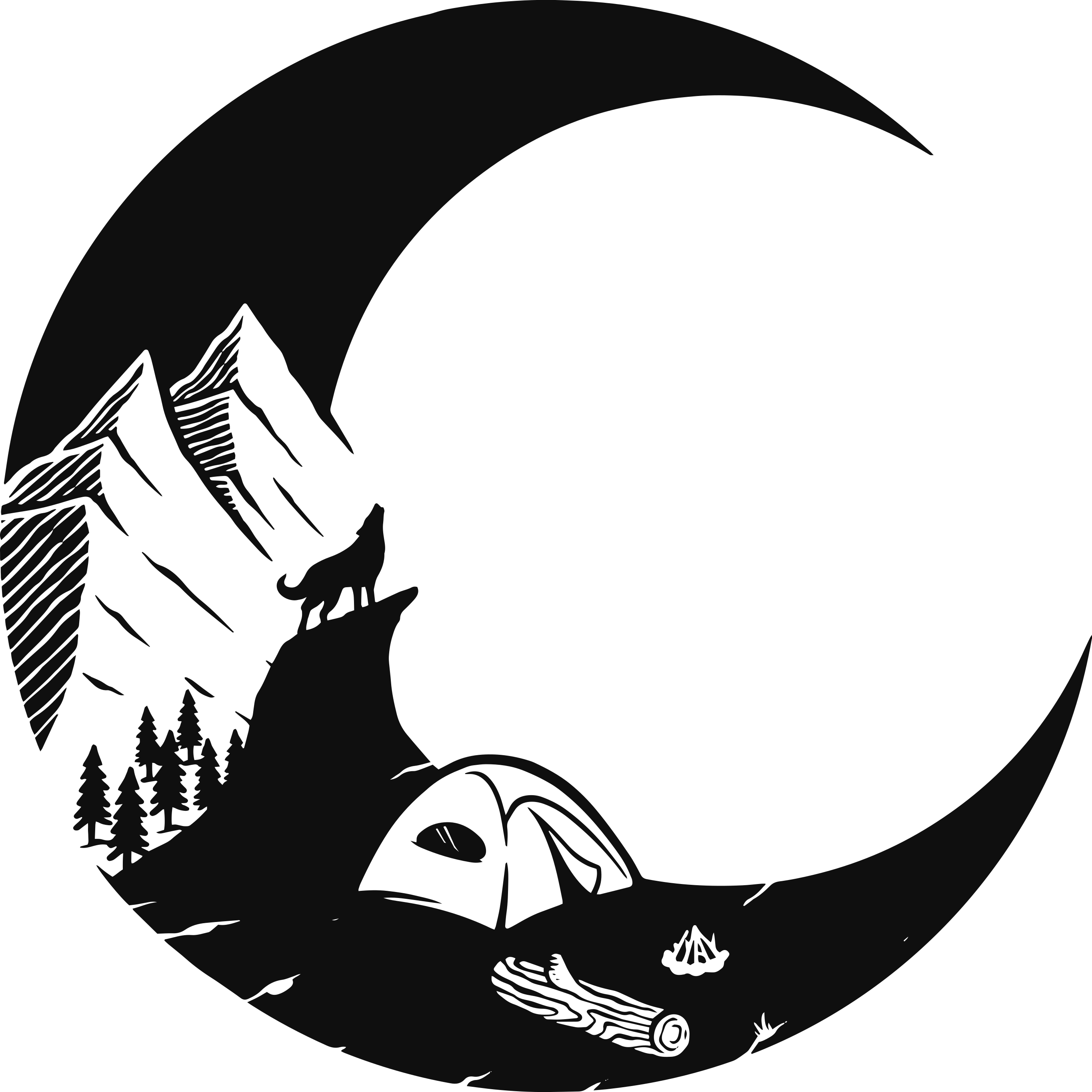 乙烯基地毯特性适合山地露营场景 - TenStickers