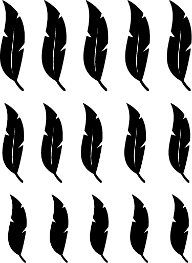 乙烯基地毯特性呈现漂浮羽毛图案 - TenStickers