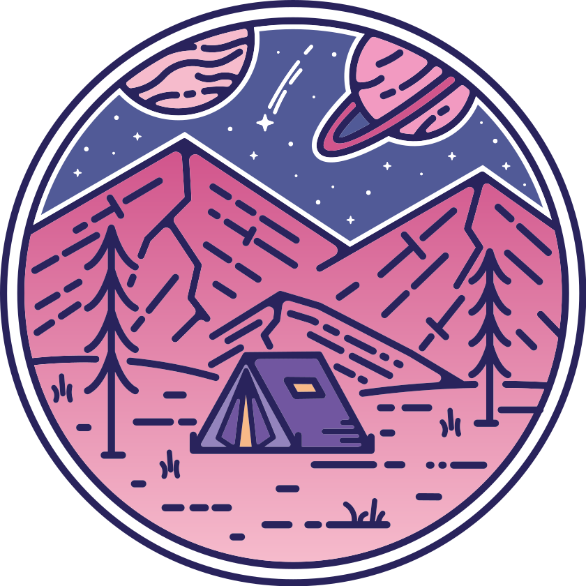 乙烯基地毯特性适合露营冒险场景 - TenStickers