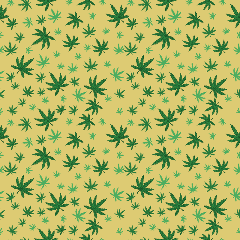 乙烯基花草地毯无缝大麻图案 - TenStickers