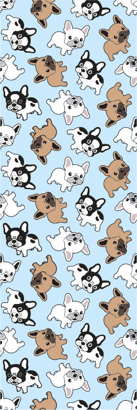 卧室乙烯基地毯法式斗牛犬图案 - TenStickers