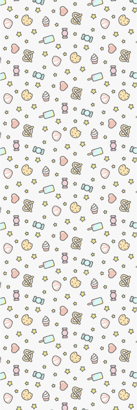 卧室乙烯基地毯 可爱宝宝脸部零食 - TenStickers