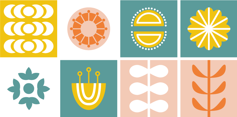 乙烯基地毯几何挪威瓷砖风格 - TenStickers