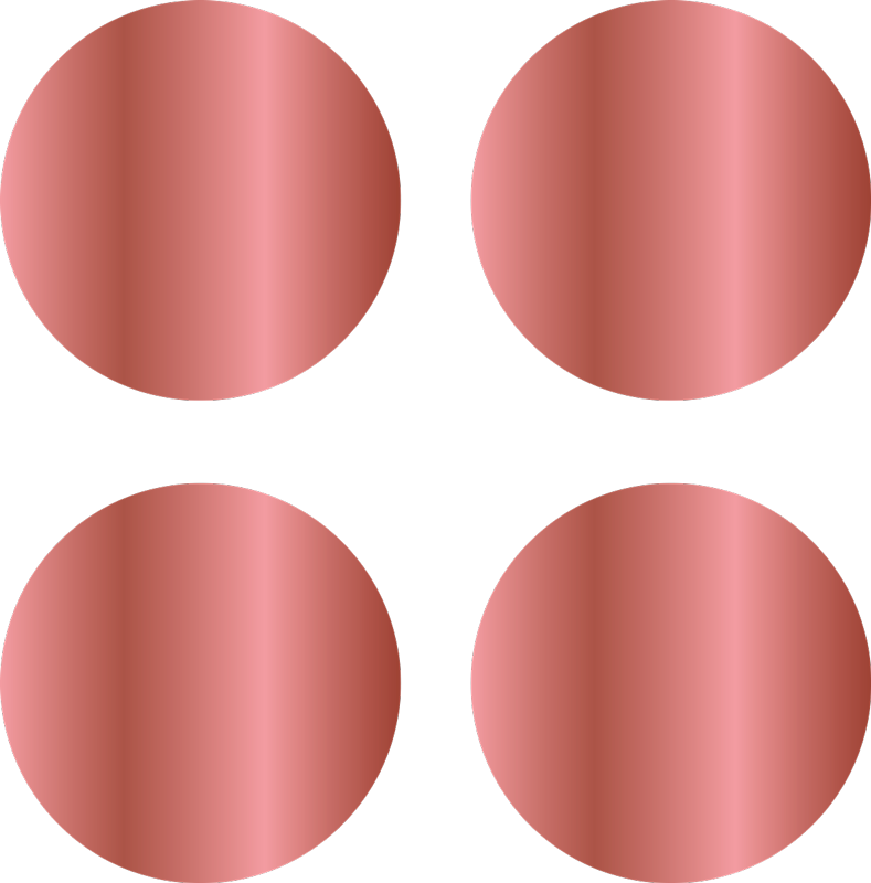 乙烯基地毯几何玫瑰金圆点 - TenStickers