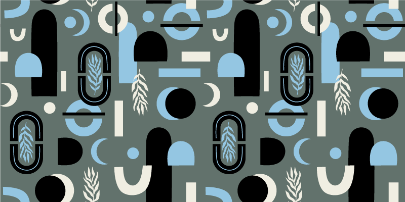 乙烯基地毯几何抽象形状的几何背景 - TenStickers