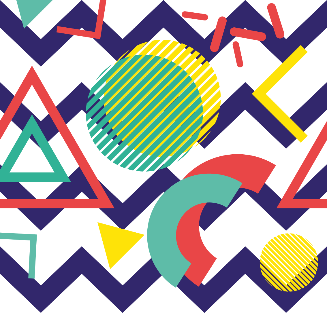 乙烯基地毯几何彩色图案 - TenStickers