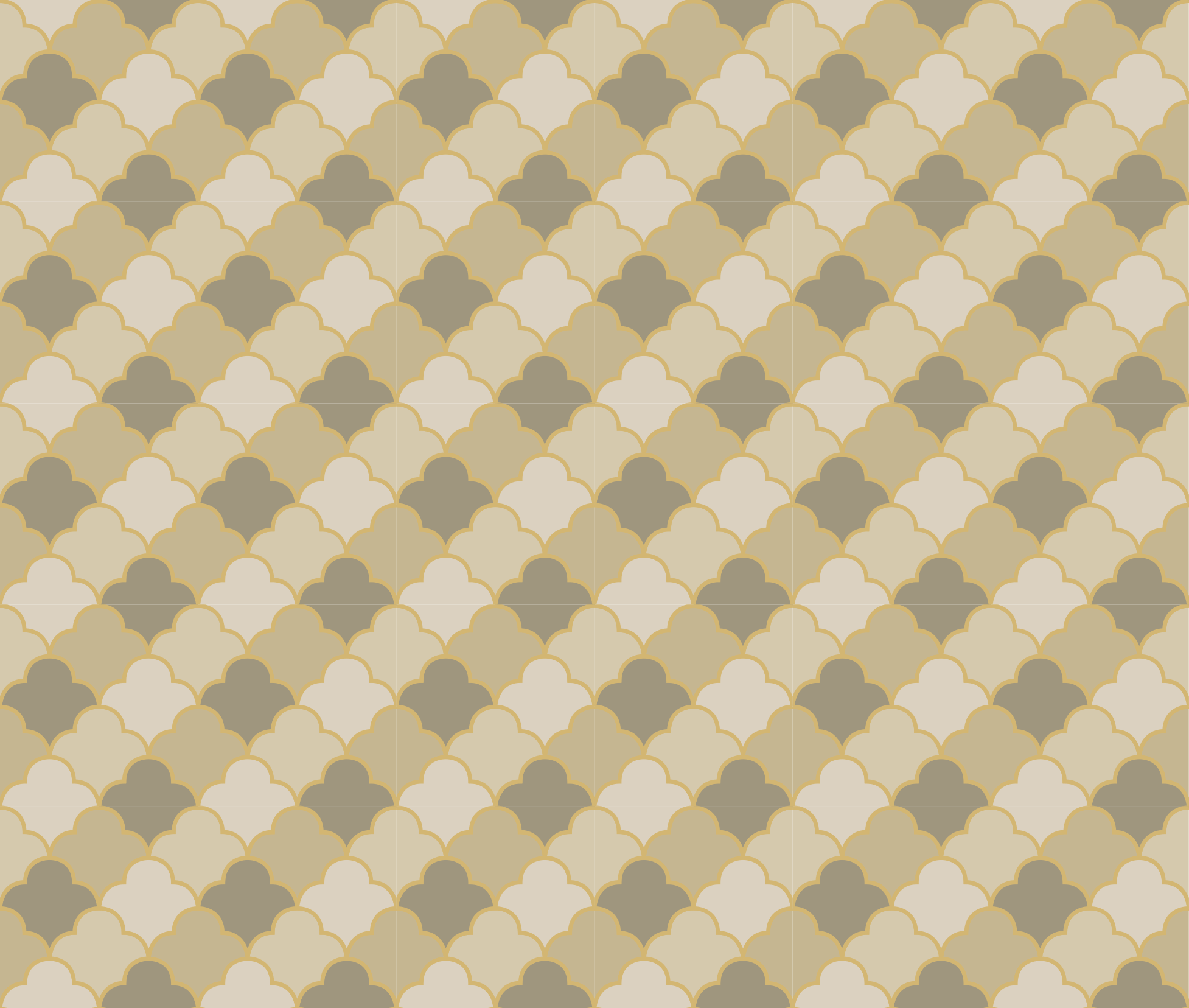 乙烯基地毯几何米色艺术装饰图案 - TenStickers