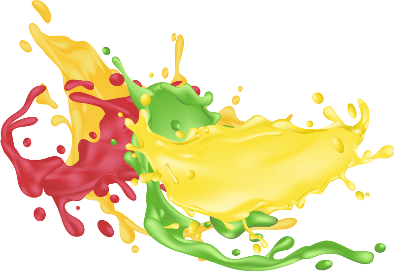 乙烯基地毯几何色彩飞溅形状 - TenStickers