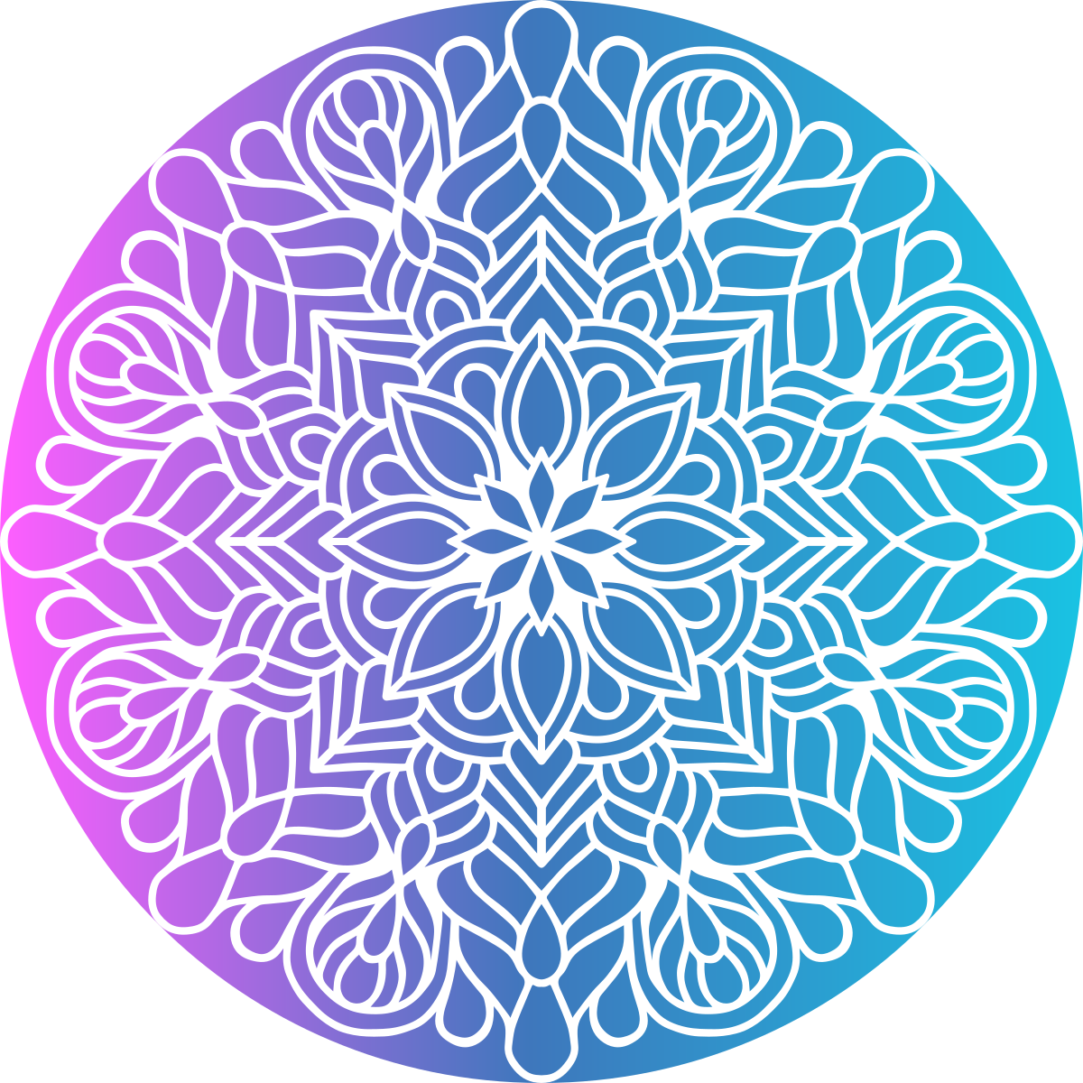 乙烯基地毯几何生动的圆形图案 - TenStickers