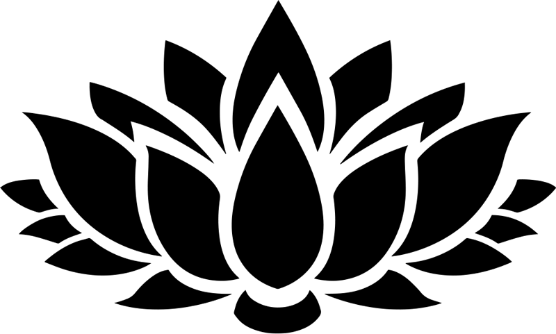 卧室乙烯基地毯莲花简约设计 - TenStickers