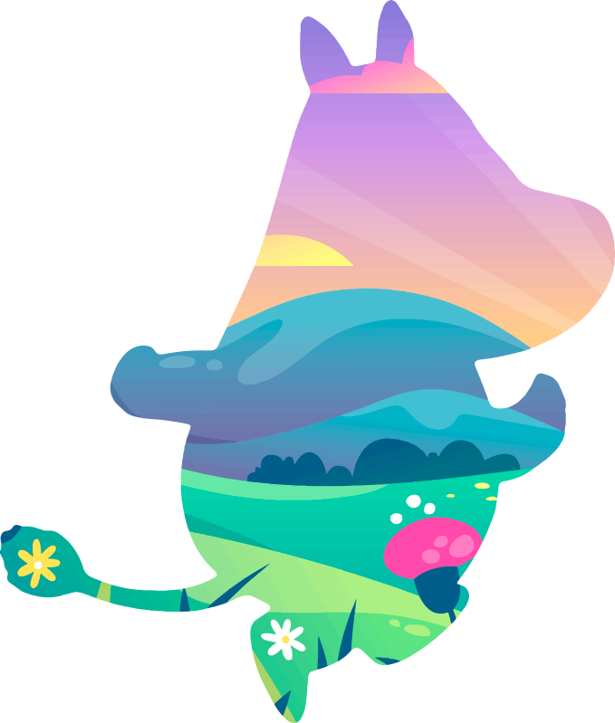 乙烯基地毯 儿童 冒险者的姆明世界 - TenStickers