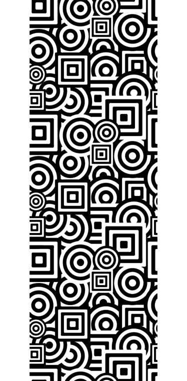 乙烯基地毯浴室装饰性同心圆图案 - TenStickers