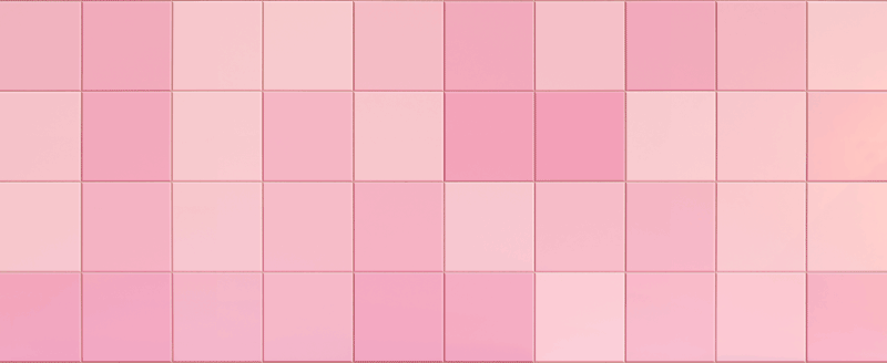 乙烯基厨房地毯粉色方形瓷砖 - TenStickers