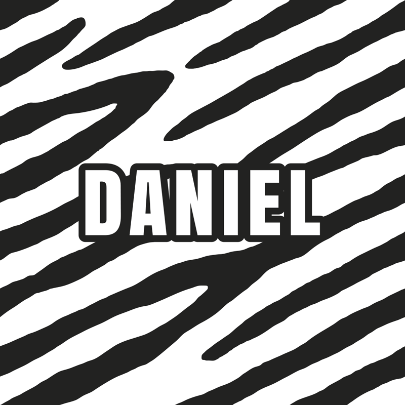 乙烯基地毯名称 个性化斑马图案 - TenStickers