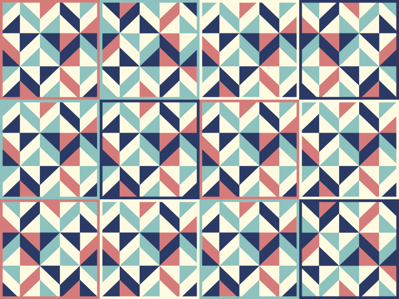 乙烯基地毯几何 几何图案表面 - TenStickers