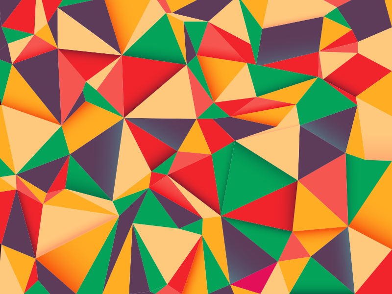 乙烯基地毯几何 多彩的三角形构图 - TenStickers