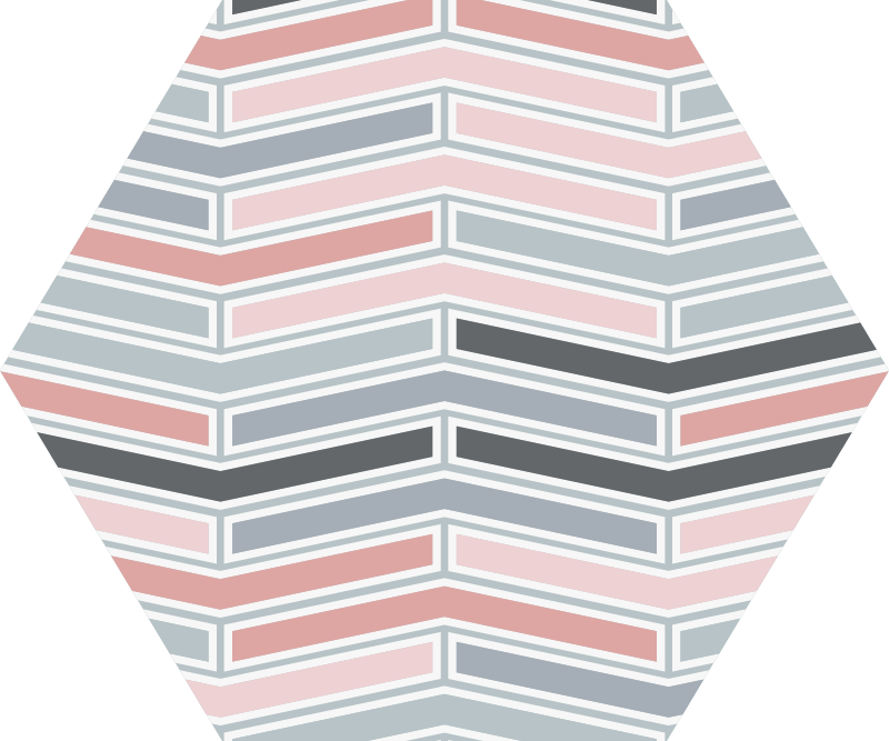 令人惊异的六角北欧风格乙烯基地毯 - TenStickers