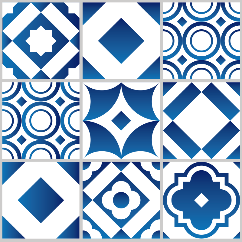 优雅的瓷砖乙烯基厨房垫 - TenStickers