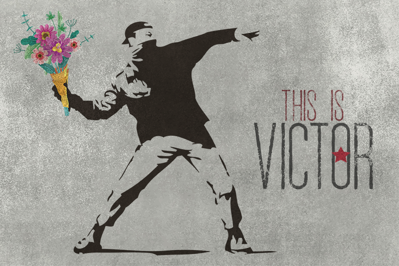 乙烯基地毯名称 个性化花束 - TenStickers