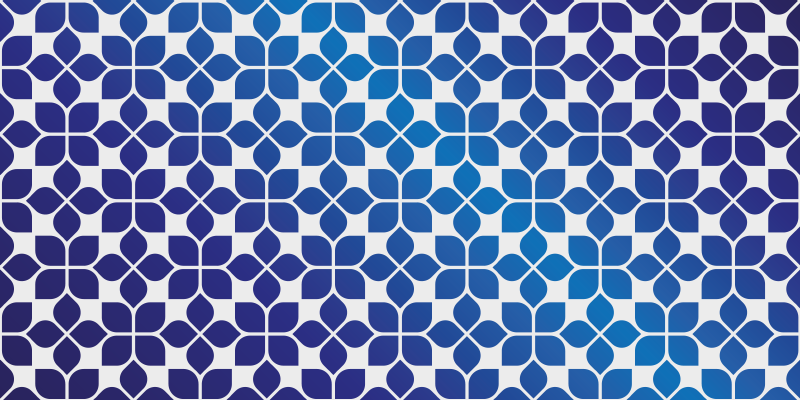 乙烯基地毯几何 几何褪色瓷砖 - TenStickers