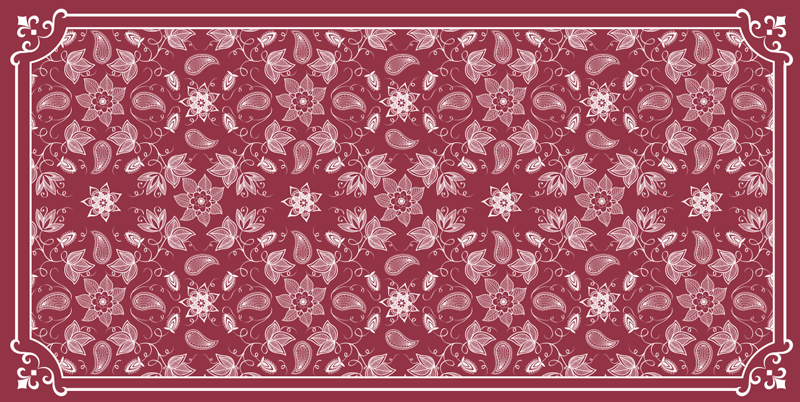 乙烯基地毯镶嵌 华丽的花卉挂毯 - TenStickers